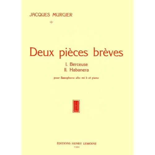 Murgier Jacques - Pièces Brèves (2) - Saxophone, Piano