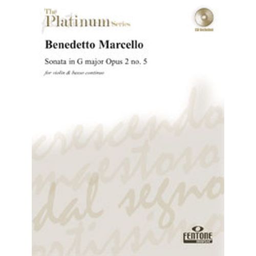 MARCELLO B. - SONATE OP 2 N°5 EN SOL MAJEUR + CD - VIOLON, BC