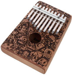 Kalimba 10 Little Monster Naturel mat avec design