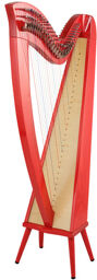 Celtic Harp Ashwood 29 TRD Translucent Red