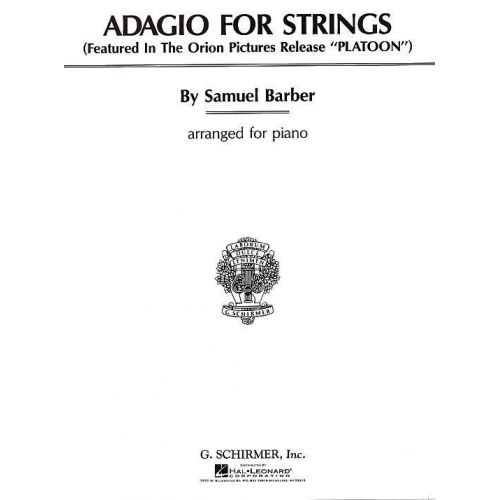 BARBER SAMUEL - ADAGIO POUR CORDES - PIANO