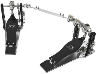 Nighthawk Max Double Pedal Aluminium anodisé argent avec semelles noires