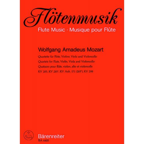 Moz W.A. - Quatuors Kv 285, 285A, 285B, 298 - Flute, Violon, Alto, Violoncelle
