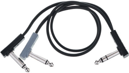 Flat Patch Y Splitter Cab 30cm noir