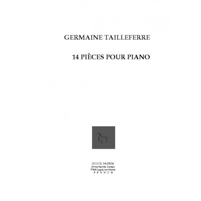 Tailleferre Germaine - 14 Pieces Pour Piano