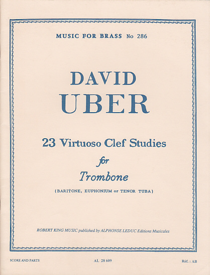 UBER DAVID - 23 VIRTUOSO CLEF STUDIES FOR TROMBONE
