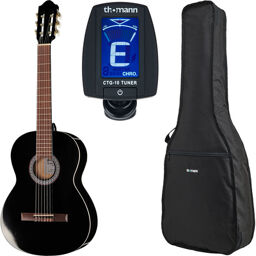 Classic 4/4 Guitar Blac Bundle Noir