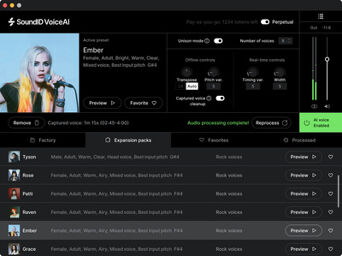 SoundID VoiceAI Rock Expansion