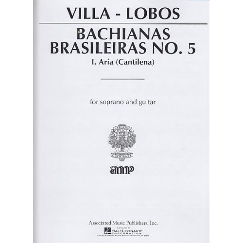 VILLA-lobos - Bachianas Brasileiras N°5 - I. Aria (cantilena) - Soprano et Guitare