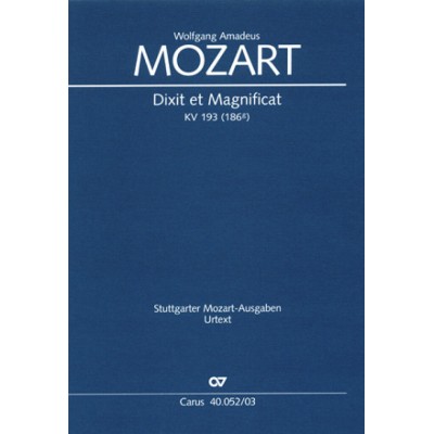 Mozart W.a. - Dixit & Magnificat C-dur KV 193 - Vocal Score