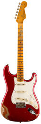 Fat 64 Stratocaster AcarOO Ltd Aged Candy Apple Red over Orange Sparkle