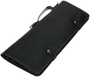 Leather Stick Bag Black noir
