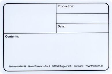 Tourlabel 290x190mm White Blanc