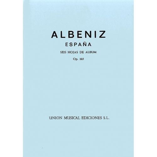ALBENIZ - ESPANA OP.165 SEIS HOJAS DE ALBUM COMPLETE - PIANO SOLO