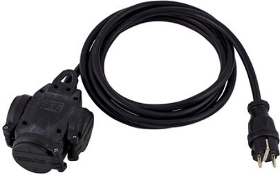 Extension 3-Fold 3m 2,5mm² Noir