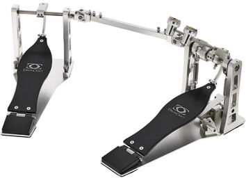 Nighthawk Double Bass Pedal DD Aluminium anodisé argent avec semelles noires