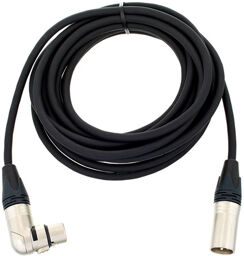 XLR Patch Angled/Female 5m Noir