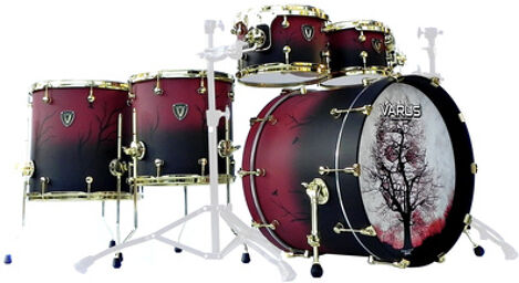 Deluxe 2up2down Black Forest Rouge foncé avec design Forêt