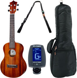 Hawaii Koa Tenor Ukulel Bundle Naturel semi